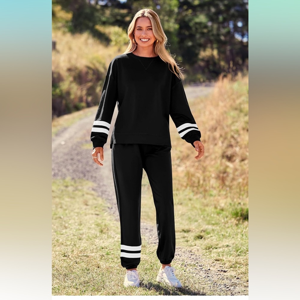 Womens Tie Dye 2 Piece Tracksuit Set Long Sleeve Sweatshirt With Long Pants